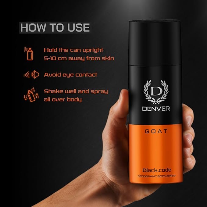 Best DENVER GOAT Black Code Deodorant Spray 150ml