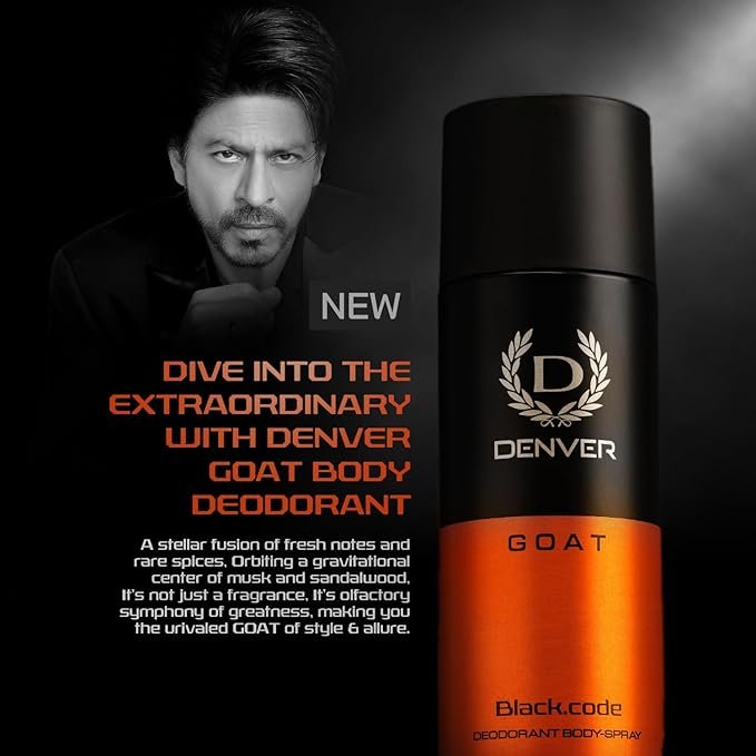 Best DENVER GOAT Black Code Deodorant Spray 150ml