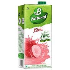 B NATURAL LITCHI JUICE, 1LTR