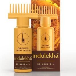 Indulekha Bringha Ayurvedic Hair Oil 100 ml | Hair Fall Control and Hair Growth with Bringharaj & Coconut Oil – Comb Applicator Bottle for Men & Women