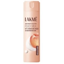 LAKMÉ Peach Milk Face Moisturizer 120 ml, Daily Lightweight Lotion with Vitamin C & Vitamin E for Soft Glowing Skin – Non Oily 12h Moisture for Women