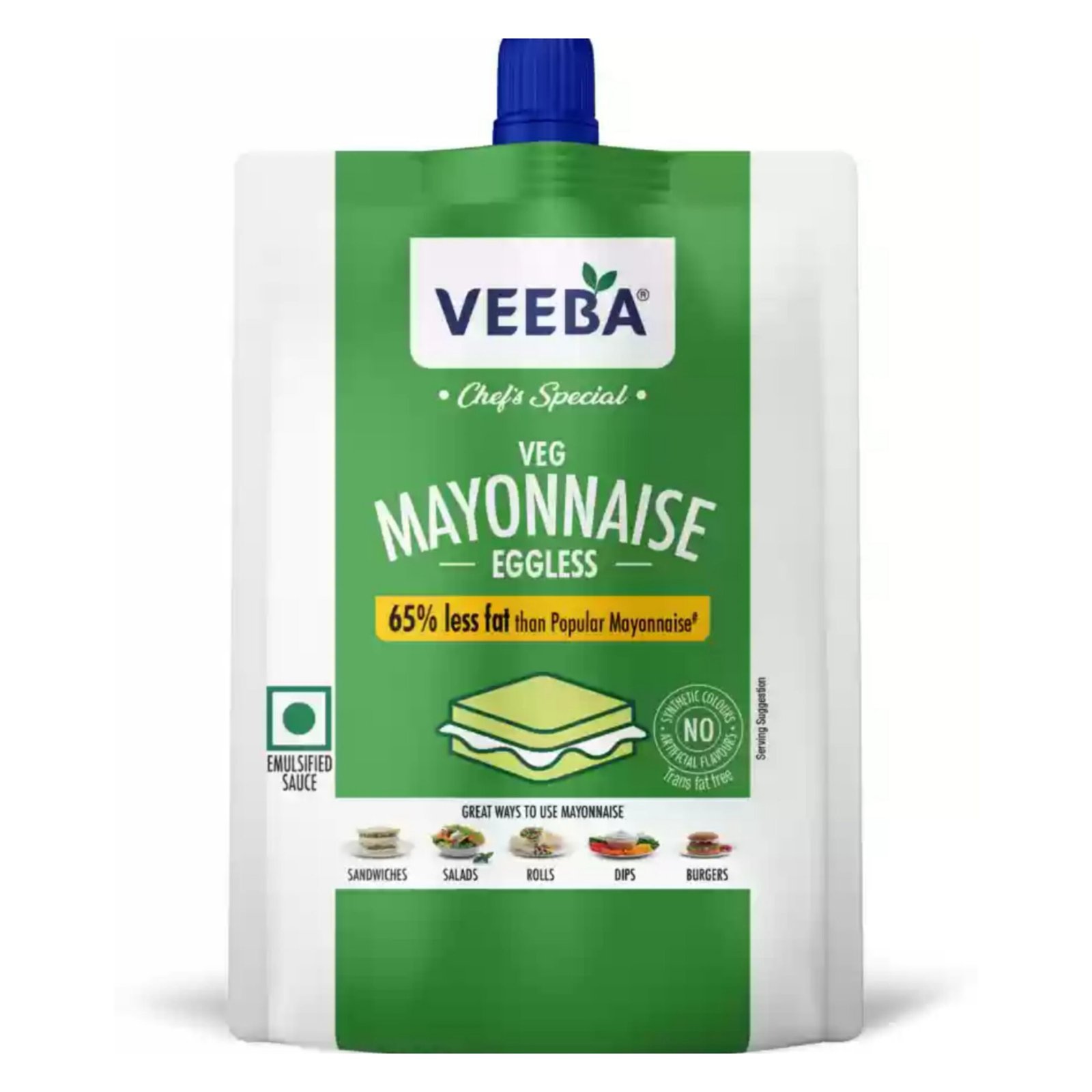 VEEBA-VEG MAYONNAISE EGGLESS 65% LESS FAT, 875GM