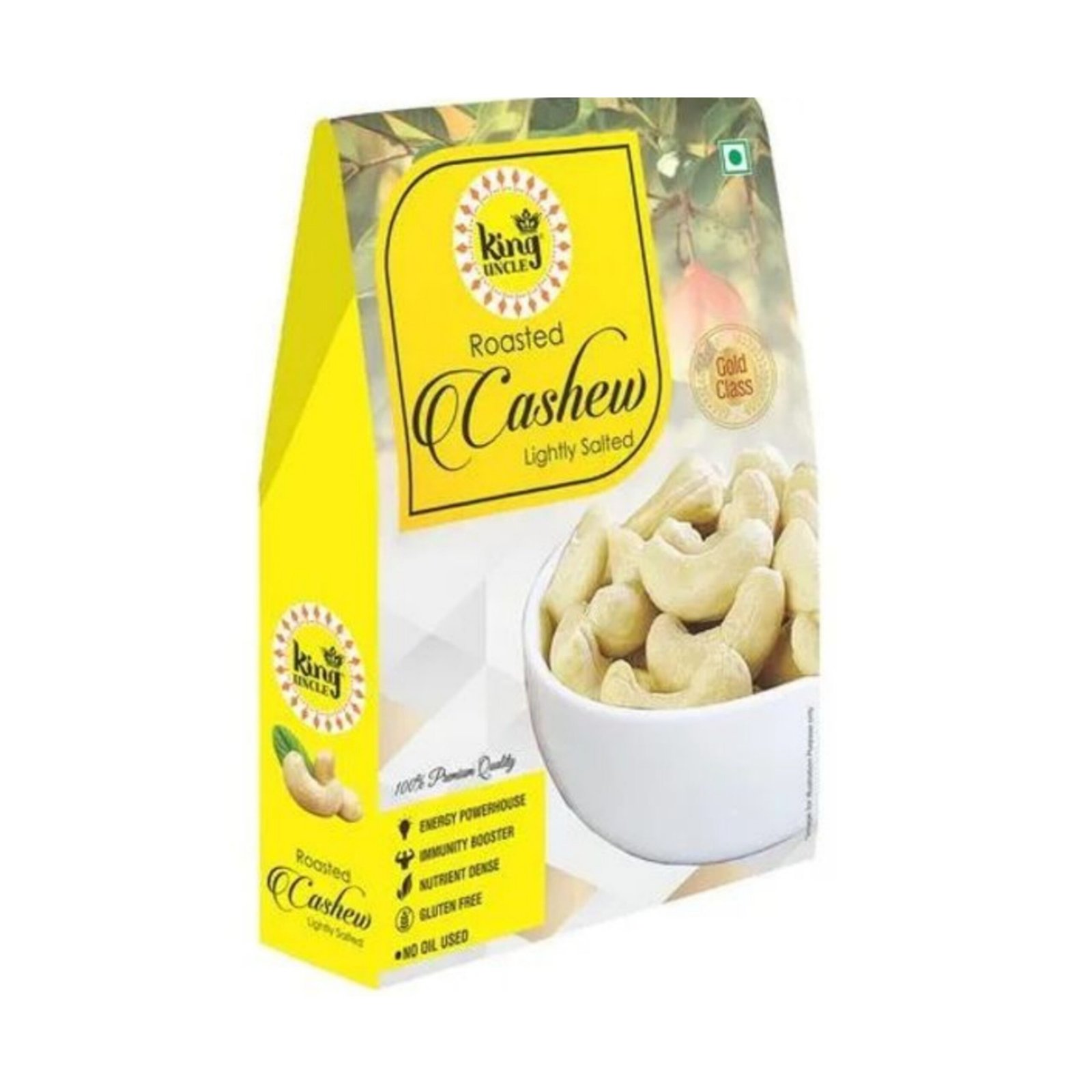 KING UNCLE- ROASTED CASHEWS( Kaju) LIGHT SALTED, 250GM