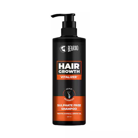 Beardo Hair Growth Vitalizer Shampoo, 200 ml | Shampoo for Men | Promotes Hair Growth | Sulphate and Paraben Free Shampoo | With Onion Oil & Biotin
