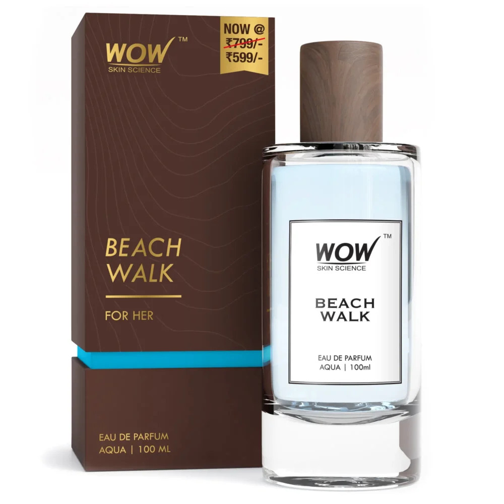 WOW Skin Science Beach Walk | Aqua Eau De Parfum |Premium Valentine's Day Gift For Women | Long Lasting Luxury Perfume For Her | 100ml