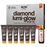 WOW Skin Science Diamond Facial Kit For Polished Skin | Made With Activated Naturals | Salon Like Facial At Home | For Radiant Skin | 85ml