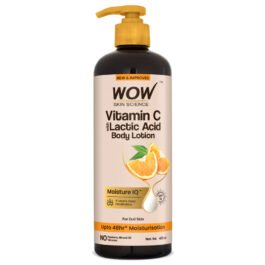 WOW Skin Science Vitamin C Body Lotion – Non Sticky & Non Greasy – Moisturising & Smoothening Care – with Vitamin C, Kakadu Plum – No Mineral Oil, Silicones & Color – 400mL