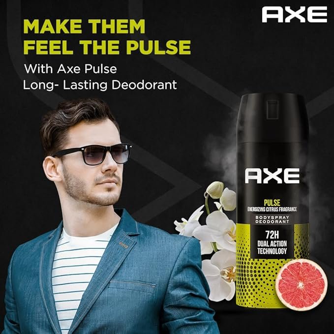 AXE Pulse Long Lasting Deodorant Bodyspray For Men 150...