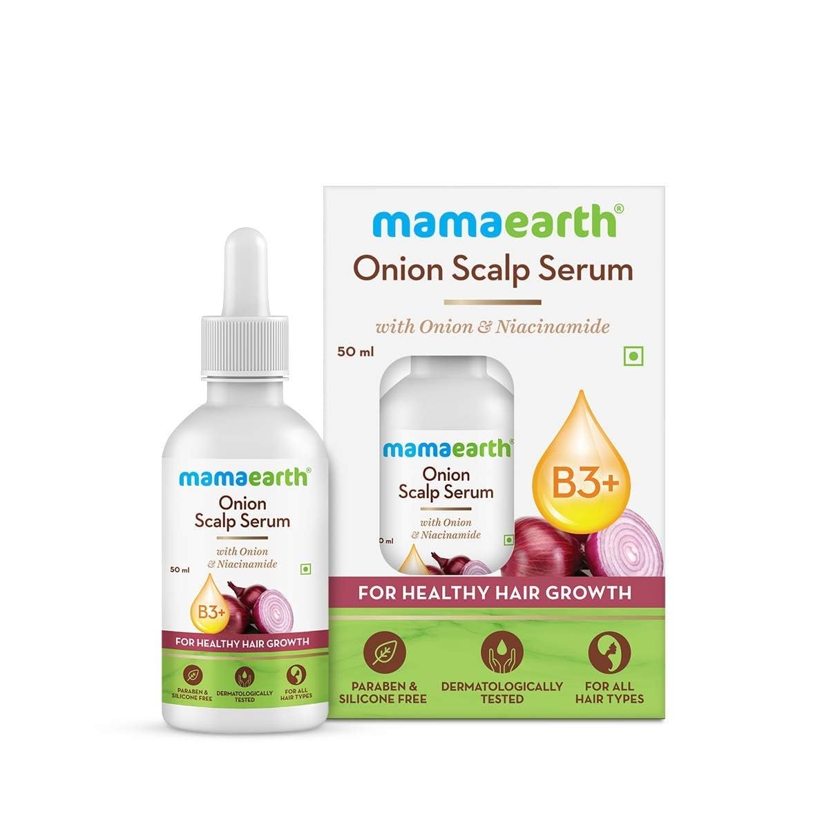 Mamaearth Onion Scalp Serum With Onion Oil and Niacinamide | For Healthy Hair Growth