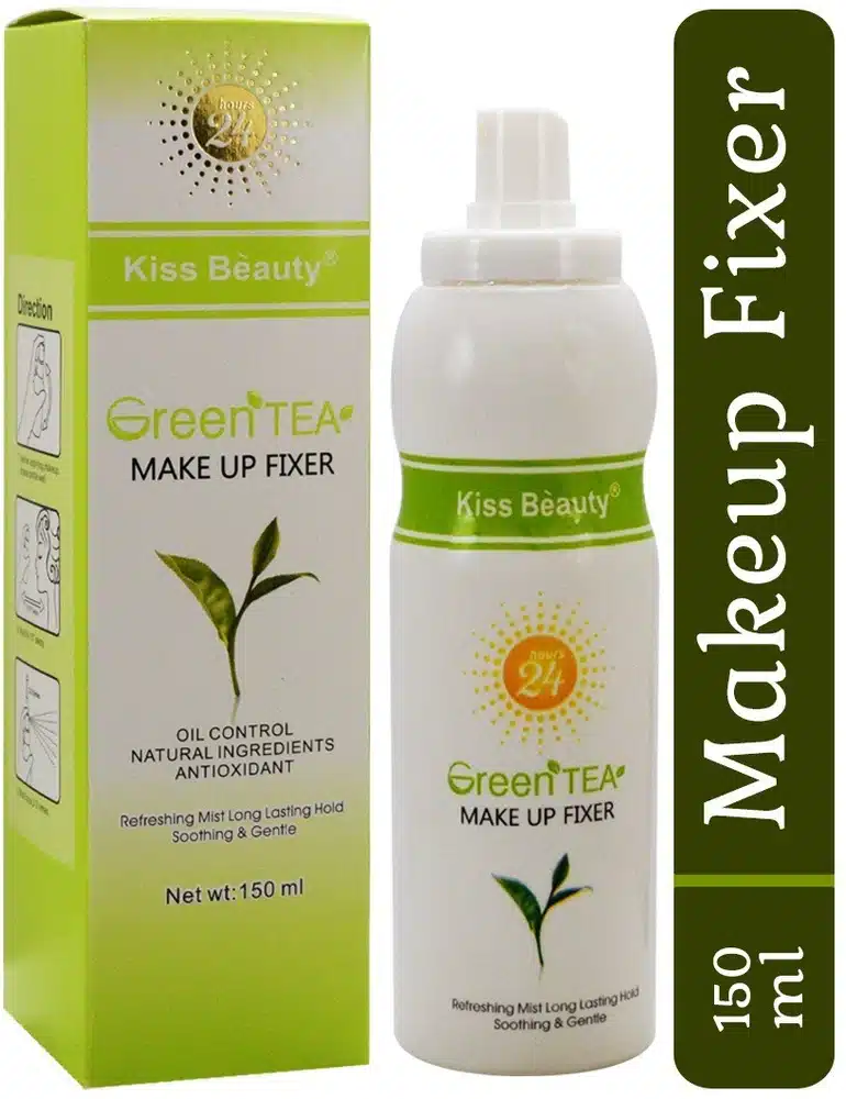 Kiss Beauty Green Tea Make up Fixer-2053 Primer – 150 ml  (Transparent)