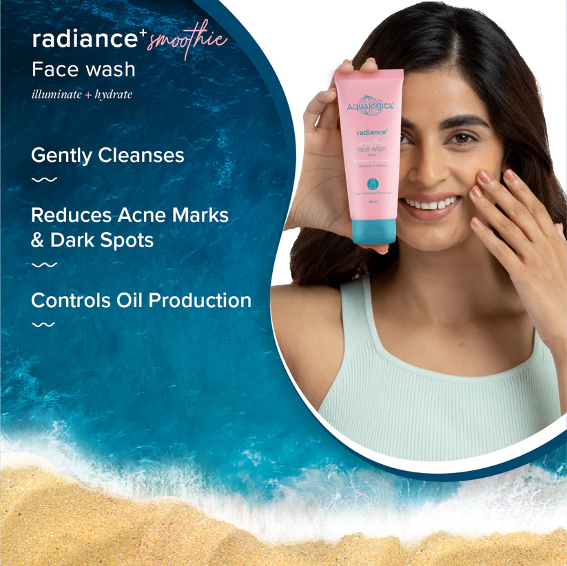 Give your skin a burst of freshness with Aqualogica Radiance+ Smoothie Face Wash. Packed with juicy watermelon and skin-brightening niacinamide, this gentle cleanser removes dirt, excess oil, and dullness—leaving your skin clear, smooth, and glowing. Its light, fruity formula feels like a smoothie for your face and is perfect for everyday use.Fresh, radiant skin is just a wash away—only with Aqualogica, now at Dial Kariyana!