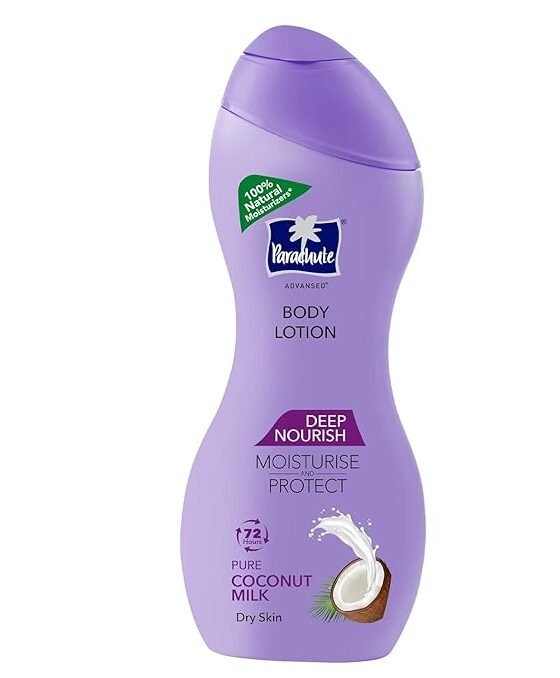 Parachute Advansed Deep Nourish Body Lotion for Women & Men, Dry Skin, 250ml | Pure Coconut Milk, 100% Natural, 72h Moisturisation
