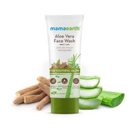 Mamaearth Aloe Vera Face Wash with Aloe Vera & Ashwagandha for a Youthful Glow – 100 ml