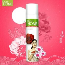 POUR HOME Red Rose Room Air Freshener Spray – 220ML | Long-Lasting Fragrance – Reduces Odours – Suitable for Home & Office