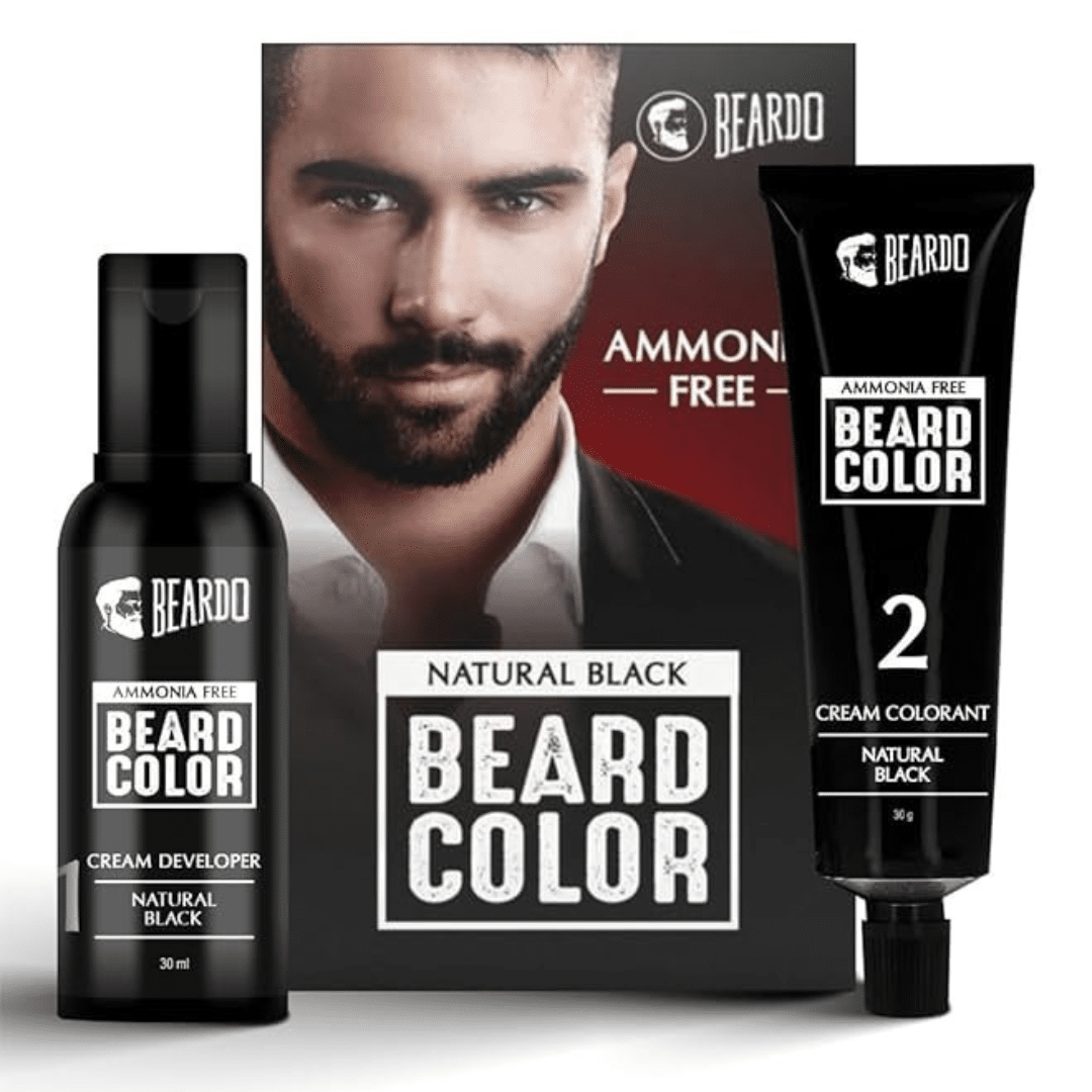Beardo Beard Color for Men – Natural Black, 60ml | Long-Lasting & Ammonia-Free
