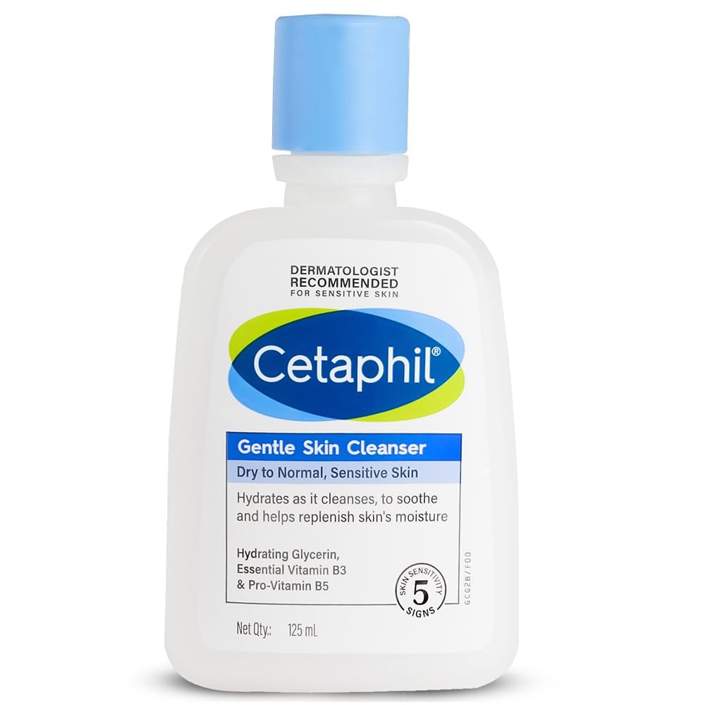 Buy Cetaphil Paraben, Sulphate-Free Gentle Skin Hydrating Face Wash Cleanser – 125 ml | Dermatologist-Recommended for Sensitive Skin