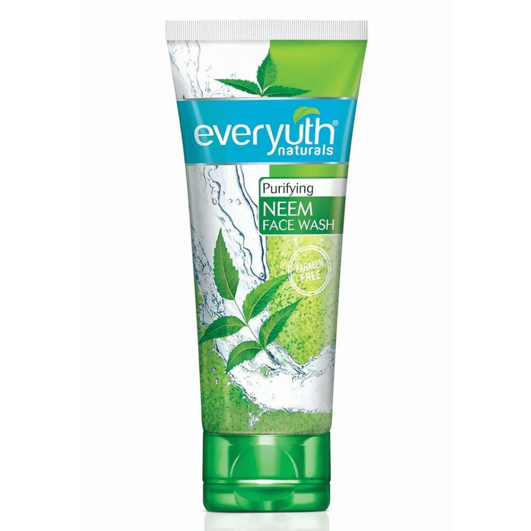 Everyuth Naturals Purifying Neem Face Wash | Antibacterial Neem & Tea Tree Oil | Hydrated, Clear & Healthy Skin | Paraben free | 100% Soap Free | Oily, Dry, Normal, Combination & Sensitive Skin -150g