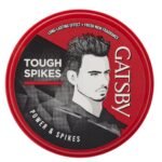 GATSBY Hair Styling Wax - Power & Spikes, For Tough Spikes, Non Sticky, Anytime Re-Stylable, Easy Wash Off, 75gm,Red