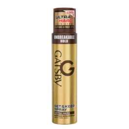 Gatsby Japan Set & Keep Hair Spray – Ultra Hard 250ml | Quick Drying, Long Lasting Hold, No Flaking, Natural Shine, & Easy Wash Off | Contains UV Ray Protector | Hair Spray For Salon Like Finish