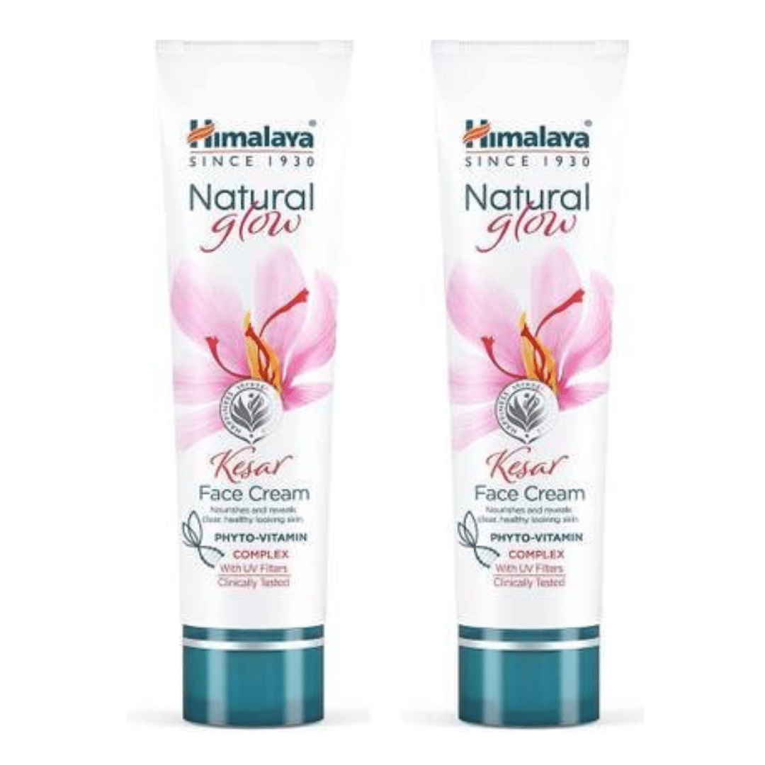 HIMALAYA Natural Glow Kesar Face Cream with (Pack of 2 X 50g) (100 g)