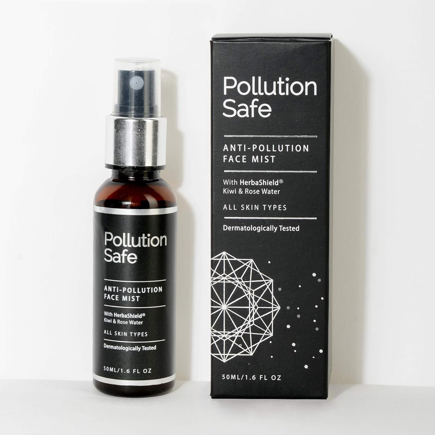 Pollution Safe Anti-Pollution Face Mist with Herbashield (50ml) | Prevents Ageing, Acne & dark spots | Dermatologically Tested | Removes Oil & Dirt