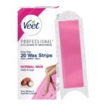 Veet Full Body Waxing Strips Kit for Normal Skin, 20 Strips