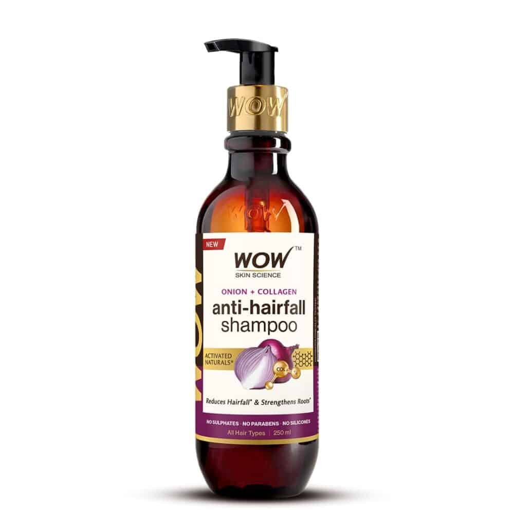 WOW Skin Science Onion Black Seed Shampoo | No Parabens & Sulphates | With Pro-Vitamin B5 for Hair Fall Control & Stronger Hair | 250ml