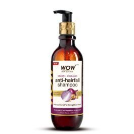 WOW Skin Science Red Onion Black Seed Oil Shampoo With Red Onion Seed Oil Extract, Black Seed Oil & Pro-Vitamin B5 – No Parabens, Sulphates, Silicones, Color & PEG – 250mL