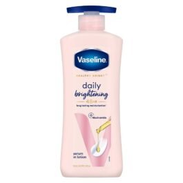 Vaseline Healthy Bright Body Lotion 400 ml, Daily Brightening Moisturizer with Sunscreen for Dry Skin, Gives Non-Greasy Glowing Skin – For Men & Women