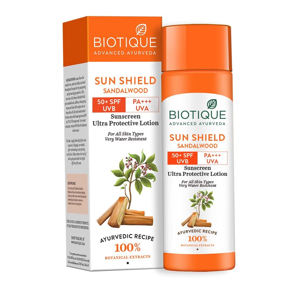 Biotique Bio Sandalwood Sunscreen Ultra Soothing Face Lotion, SPF 50+ 190ml