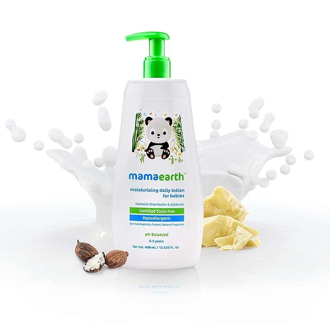 Mamaearth Daily Moisturizing Natural Baby Lotion 400ml – Gentle & Toxin-Free Skincare for Babies