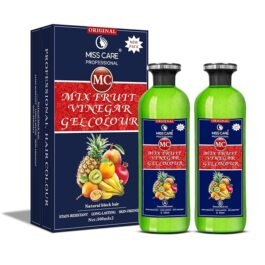 Miss Care Original MC Mix Fruit Vinegar Gel Colour (Natural Black Hair) – 1000 ml, Ammonia Free Hair Dye for Men and Women, Smooth Application