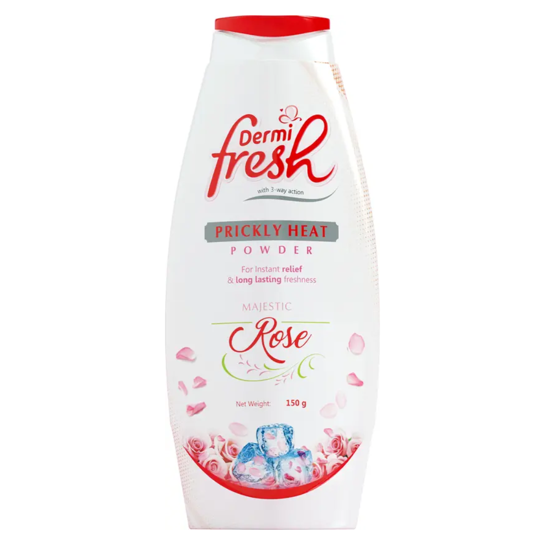 DERMIFRESH Prickly Heat Talcum Powder for Instant Cooling – Rose 150g99