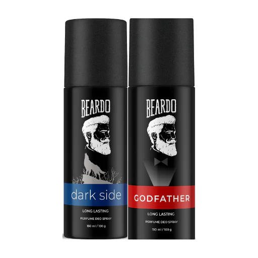 BEARDO Godfather & Dark Side Perfume Deo Spray Combo For Men, 150 ml x 2