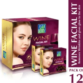 ASTABERRY Wine Facial Kit 6 Steps Anti-ageing Glowing Skin Pack of 12