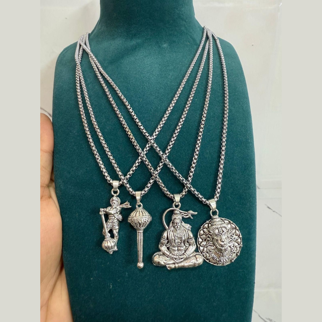 Lord Hanuman Chain With Pendant (Pack of 4)