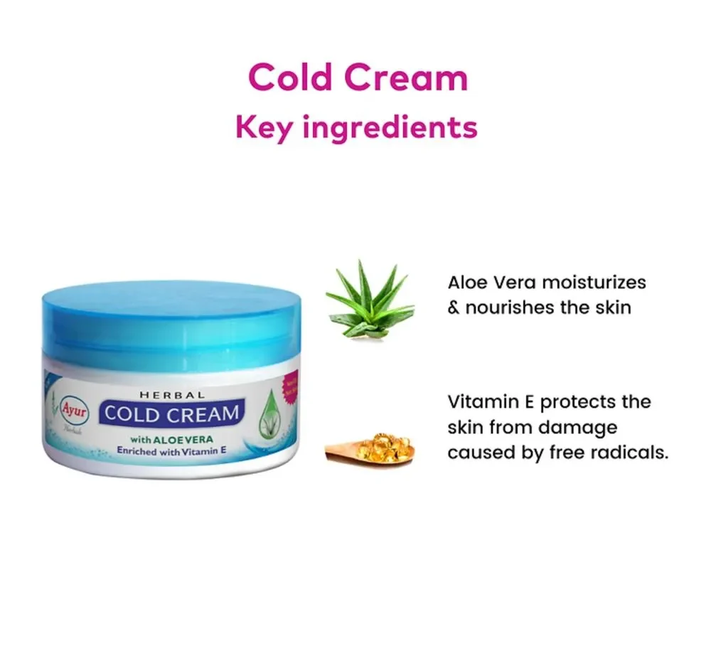 ayur herbals cold cream with aloevera rose cucumber and vitamin e i prevents dehydration of skin i natural moisturisers and extra rich formula i unisex pack of 1 500 ml 3 display 1732104460 942a0a81 e1753259139854