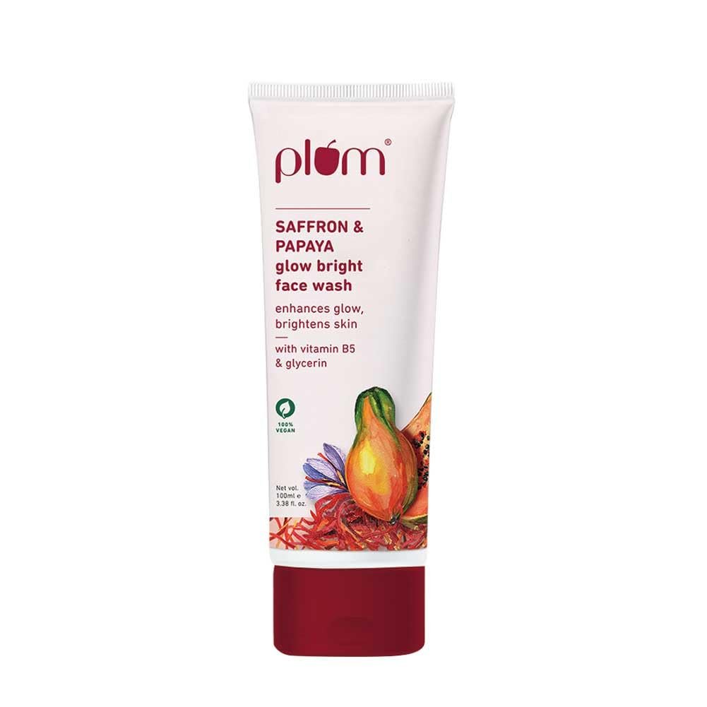 Plum Saffron & Papaya Glow Brightening Face Wash – 100ml
