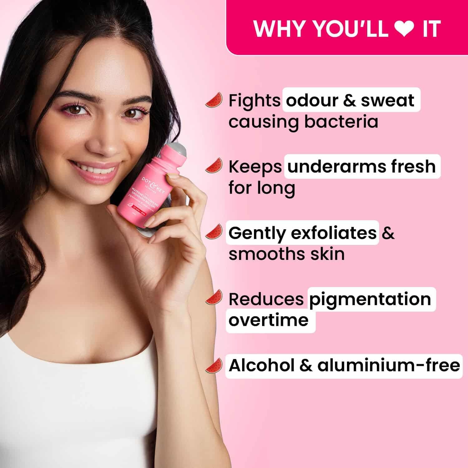 Dot & Key Watermelon Cooling Underarm Roll-On