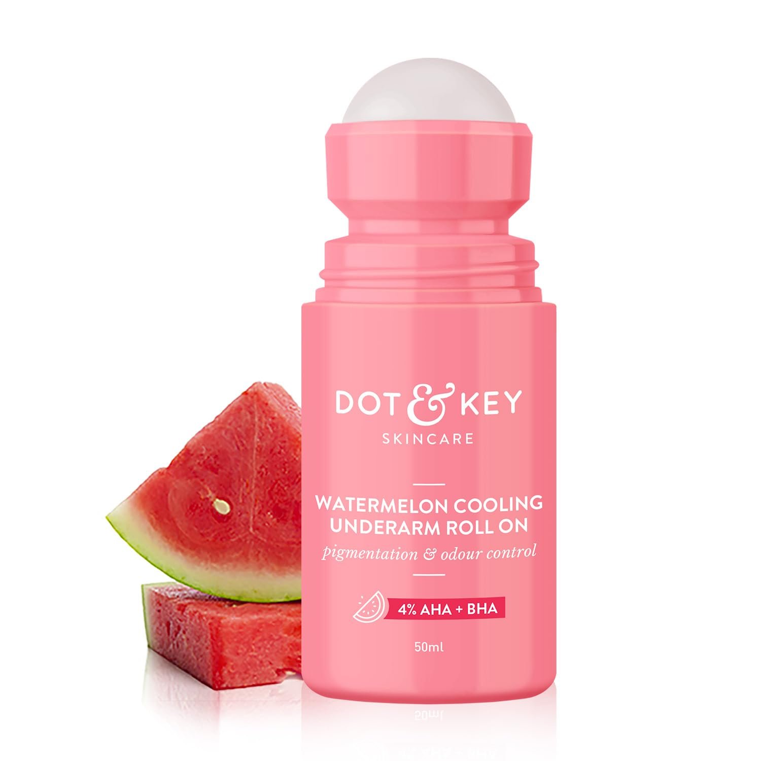 Dot & Key Watermelon Cooling Underarm Roll-On | Controls Sweat & Odour | Suitable for Men & Women | 50ml
