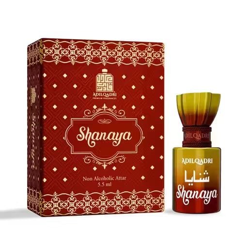 Adilqadri Shanaya Attar for Men & Women | Arabic & French Blend | Chocolate, Amber & Wood Fragrance Notes | Long-Lasting Non-Alcoholic Roll-On Attar | Ideal Gift |5.5ML Pack