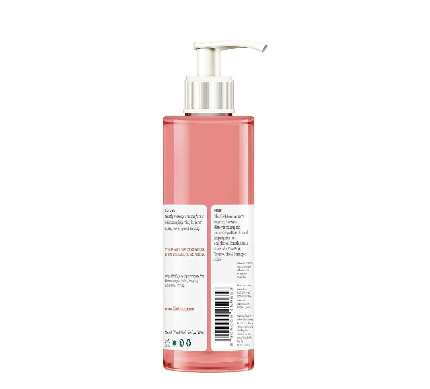 Biotique Fruit Brightening Face Wash 200ml