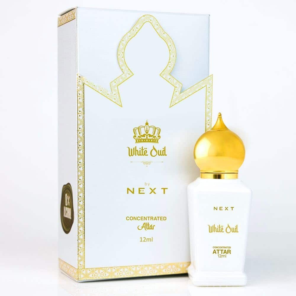 Next Care White Oud Non-Alcoholic Attar | Unisex Roll-On Perfume with Agarwood & Magnolia Notes | Long-Lasting Fragrance | Perfect Gift Choice | 12ml Pack