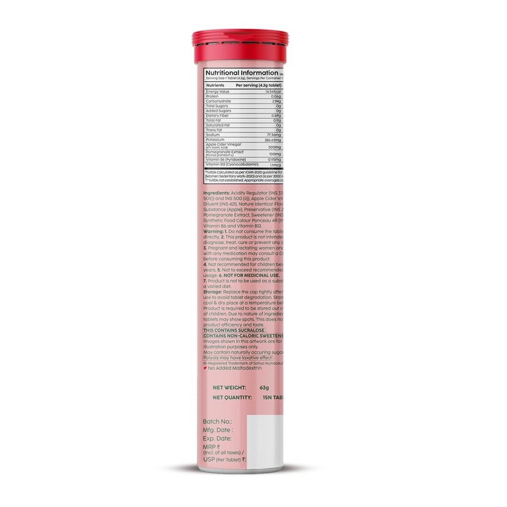 Plix Apple Cider Vinegar Effervescent Tablets With Mother