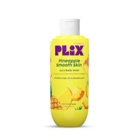 Plix Pineapple 5% Lactic Acid Body Wash For All Skin Types, Paraben-Free Shower Gel, For Dry, Rough & Strawberry Skin, 236 Ml