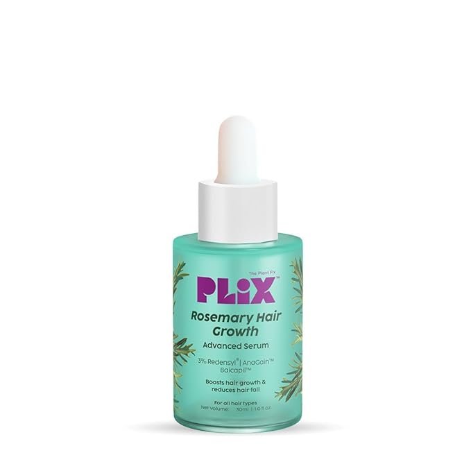 The Plant Fix PLIX Rosemary Hair Growth Serum – 3% Redensyl, 4% AnaGain™, 3% Baicapil | For Thicker, Denser & Stronger Hair – 30ml