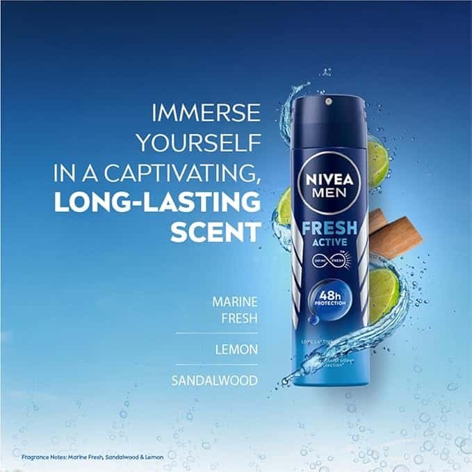 NIVEA Men Fresh Active Deodorant Spray 150ml