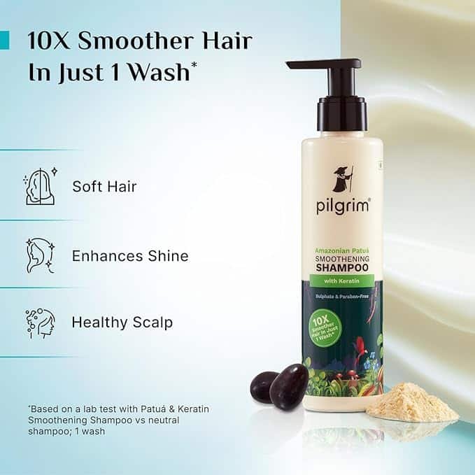 Pilgrim Patua & Keratin Hair Smoothening Shampoo 200ml