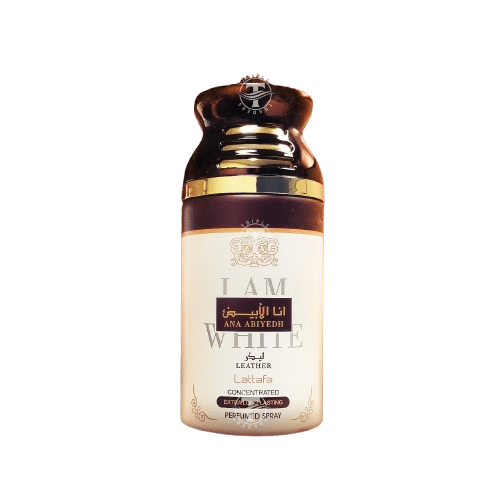 Lattafa Ana Abiyedh Leather Deodorant – Imported, Long Lasting, Perfumed Body Spray, For Men & Women, 250 ml