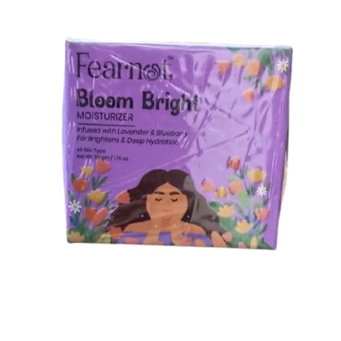 Fearnot Bloom Bright Moisturizer 50g | Lavender & Blueberry | Deep Hydration & Brightening for All Skin Types
